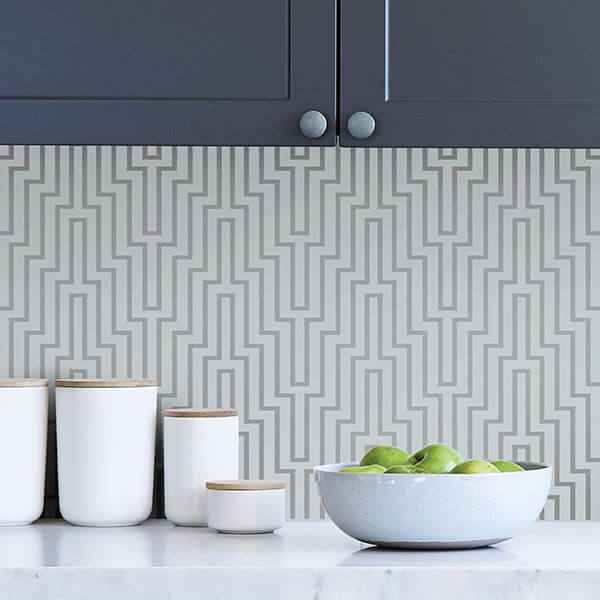 Sky Blue Crystalline Self Adhesive Wallpaper - York Wallcoverings - SLS3516 - York Wallcoverings Wallpaper