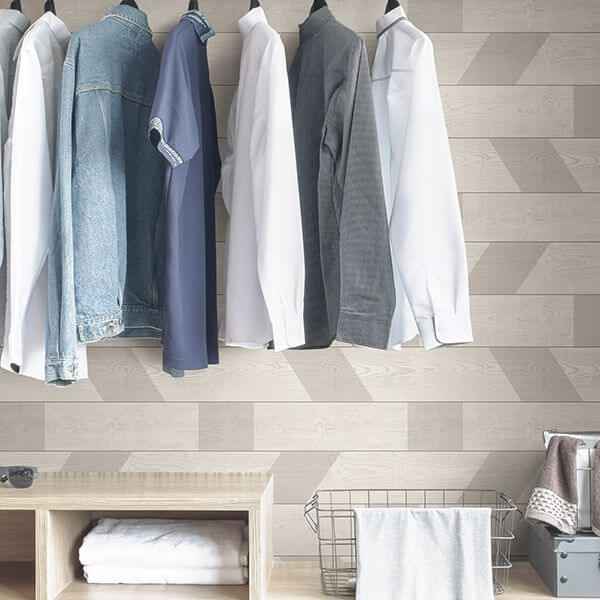 Natural Graphic Shiplap Self Adhesive Wallpaper - York Wallcoverings - SLS3523 - York Wallcoverings Wallpaper