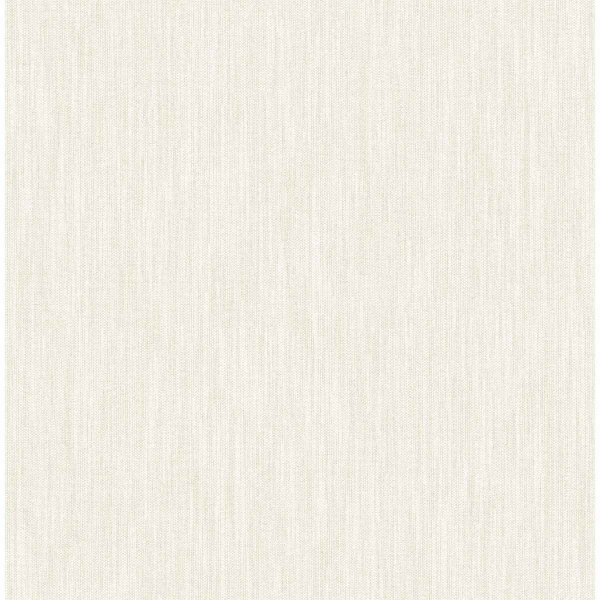 Chenille Off White Faux Linen Wallpaper - York Wallcoverings - 2903-25281