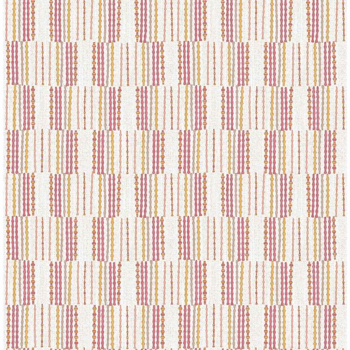 Burgen Orange Geometric Linen Wallpaper - York Wallcoverings - 2903-25807 - York Wallcoverings Wallpaper