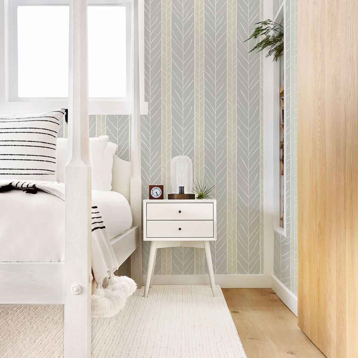 Lottie Grey Stripe Wallpaper - York Wallcoverings - 2903-25817 - York Wallcoverings Wallpaper