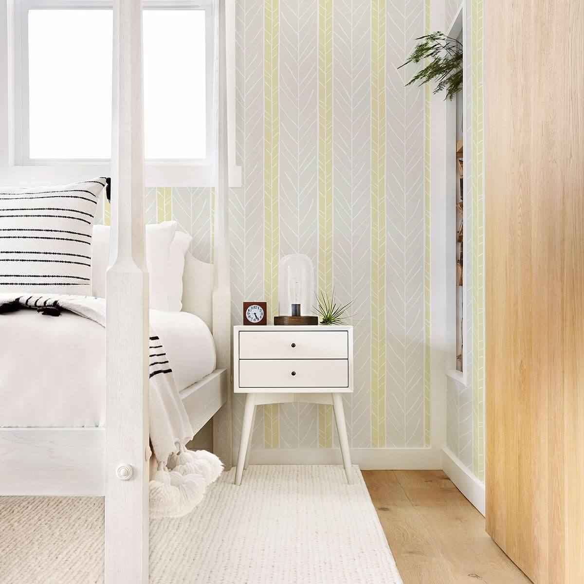 Lottie Yellow Stripe Wallpaper - York Wallcoverings - 2903-25818 - York Wallcoverings Wallpaper