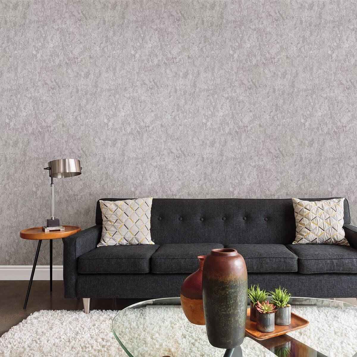 Verona Light Grey Patina Texture Wallpaper - York Wallcoverings - 2910-2703 - York Wallcoverings Wallpaper