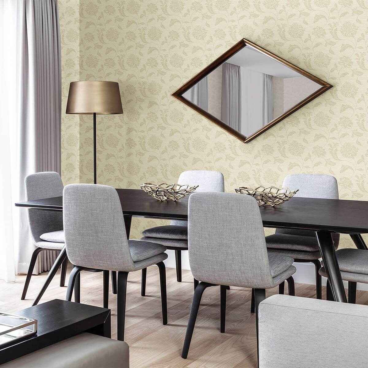 Holiday Beige Jacobean Wallpaper - York Wallcoverings - 2910-2753 - York Wallcoverings Wallpaper