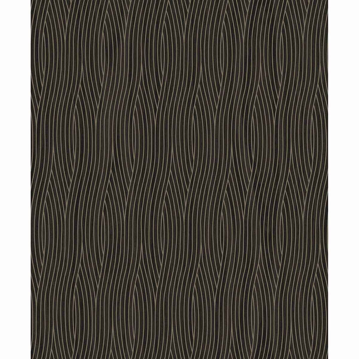 Grayson Brown Geometric Wallpaper - York Wallcoverings - SDM10506