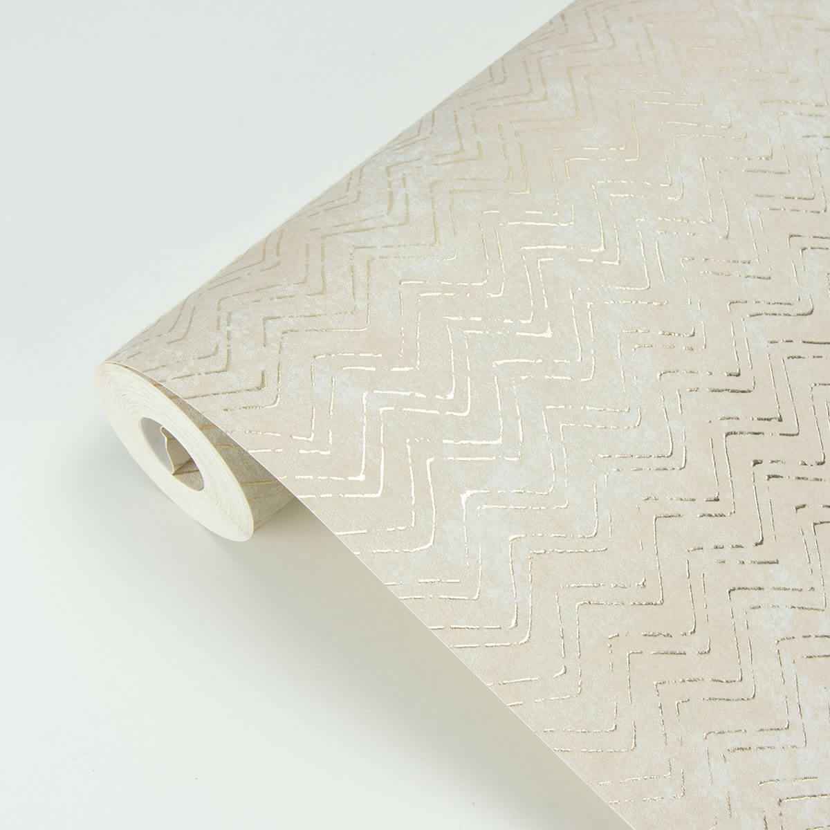Luna Copper Distressed Chevron Wallpaper - York Wallcoverings - 2927-00603 - York Wallcoverings Wallpaper