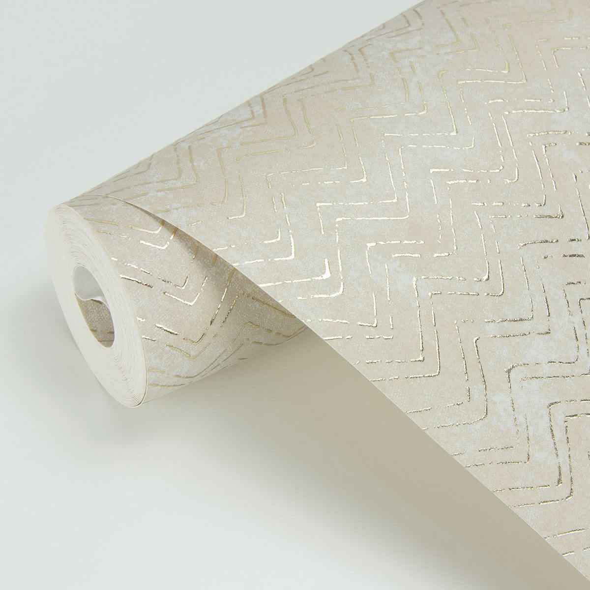 Luna Copper Distressed Chevron Wallpaper - York Wallcoverings - 2927-00603 - York Wallcoverings Wallpaper