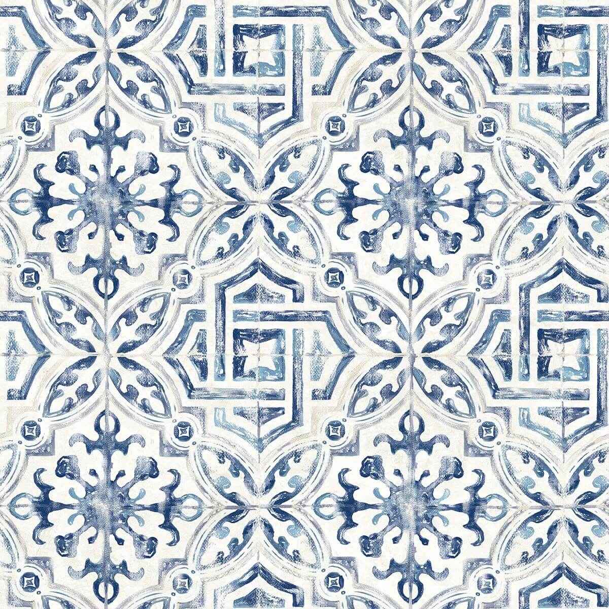 Sonoma Blue Beach Tile Wallpaper - York Wallcoverings - 3120-12332