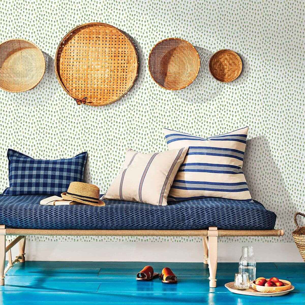 Sand Green Painted Dots Wallpaper - York Wallcoverings - 3120-13612 - York Wallcoverings Wallpaper