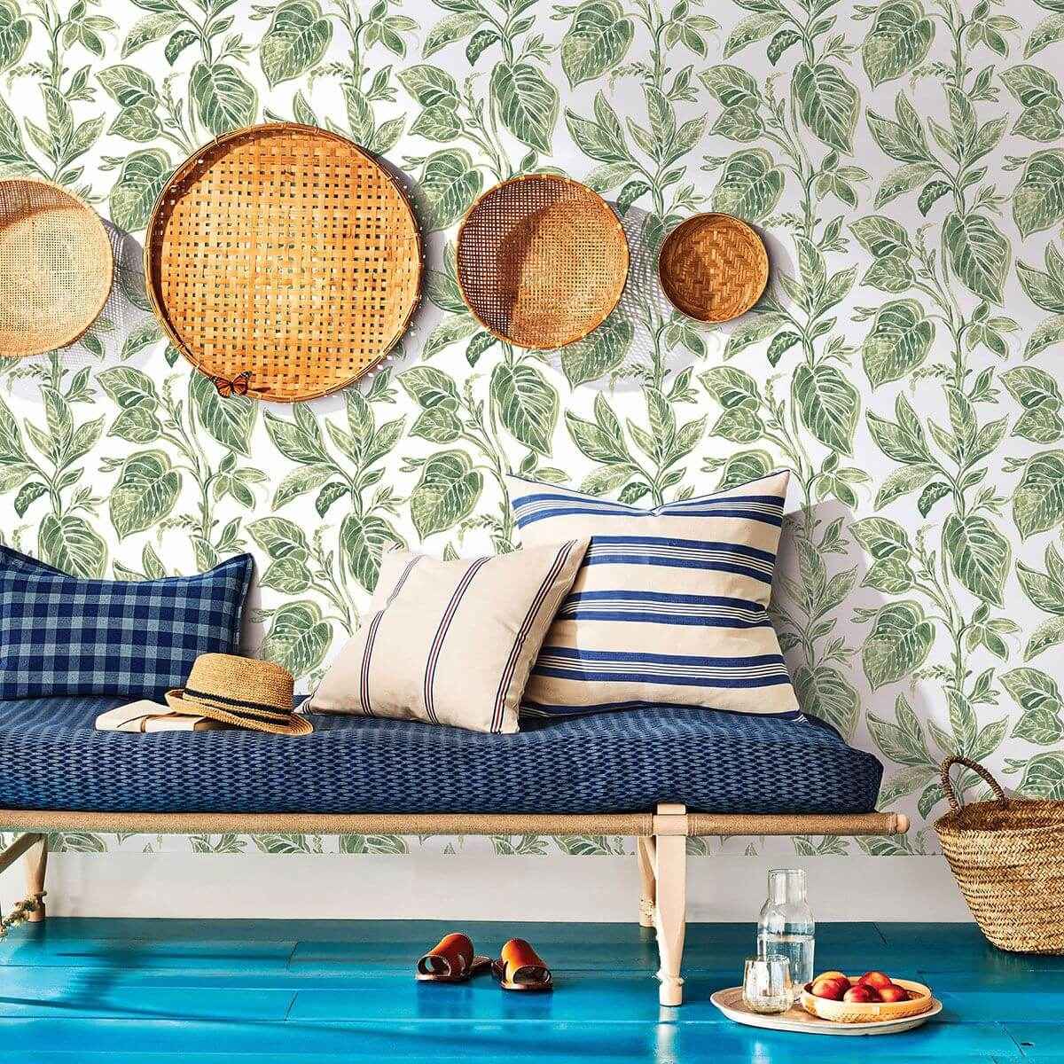 Mangrove Green Botanical Wallpaper - York Wallcoverings - 3120-13621 - York Wallcoverings Wallpaper