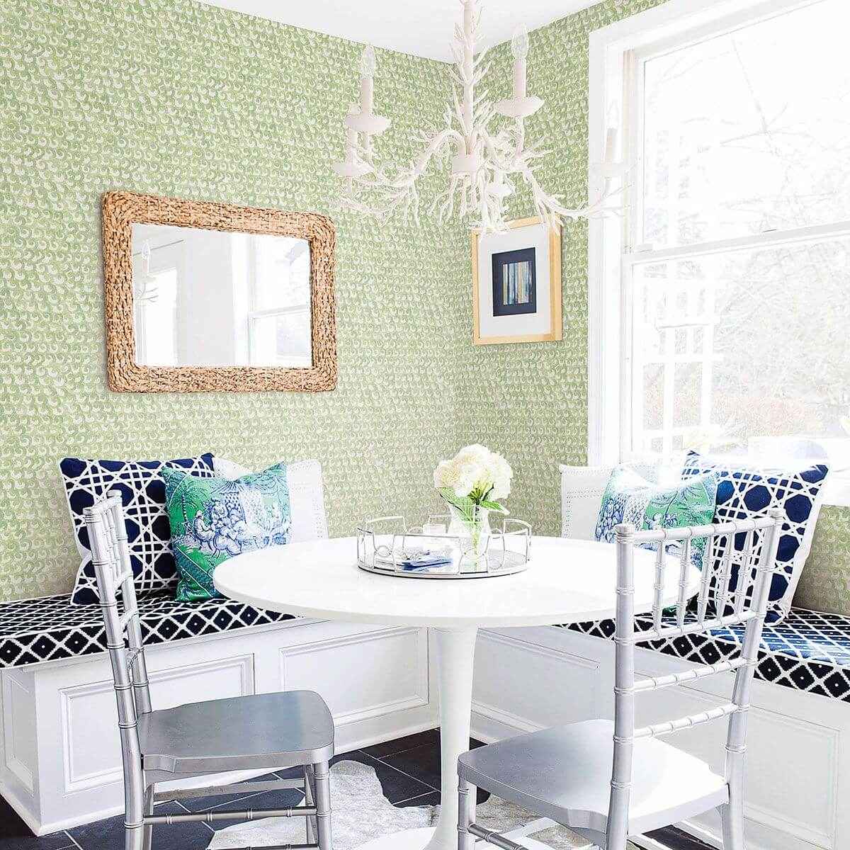 Saltwater Green Wave Wallpaper - York Wallcoverings - 3120-13631 - York Wallcoverings Wallpaper
