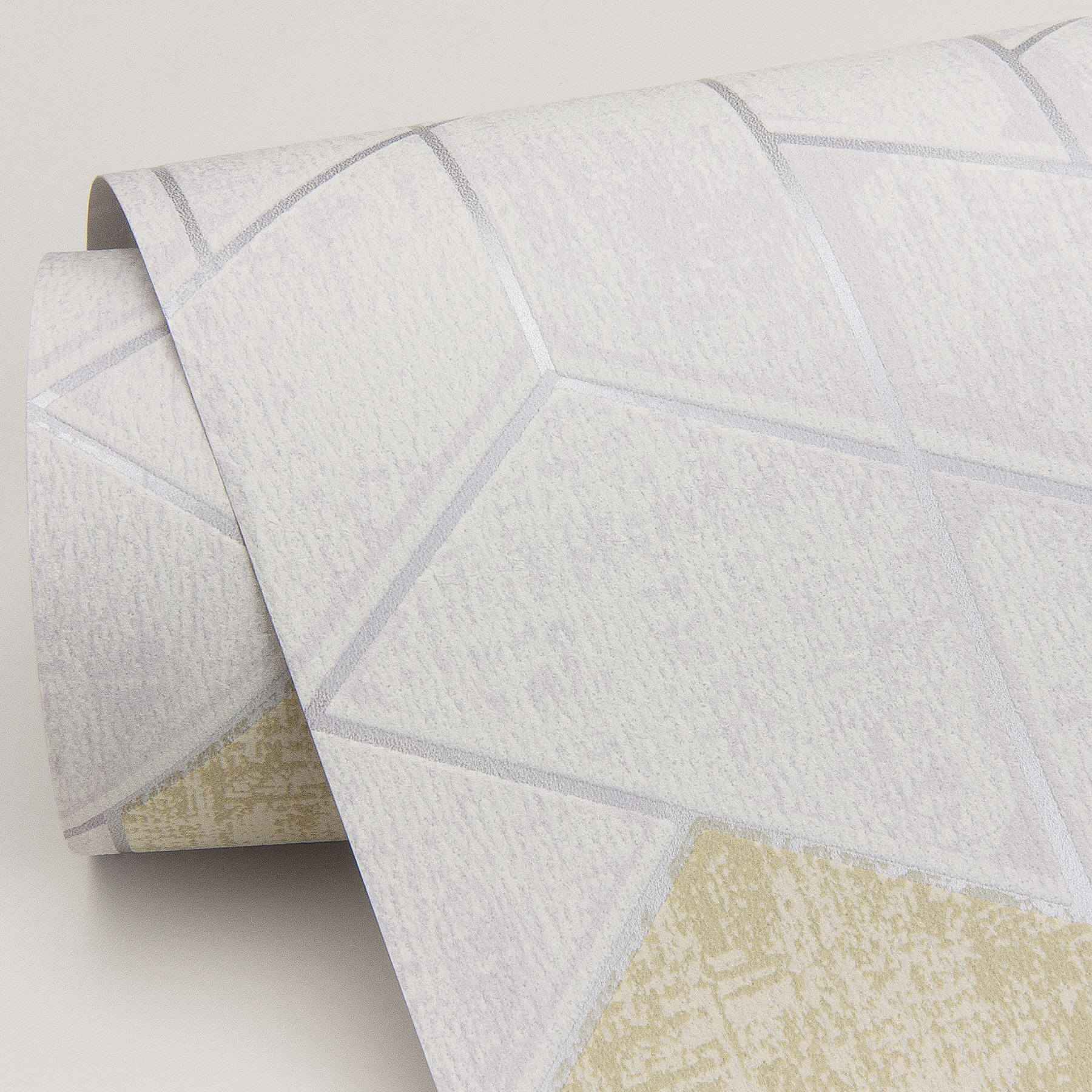 Granada Silver Geometric Wallpaper - York Wallcoverings - 2964-25901 - York Wallcoverings Wallpaper