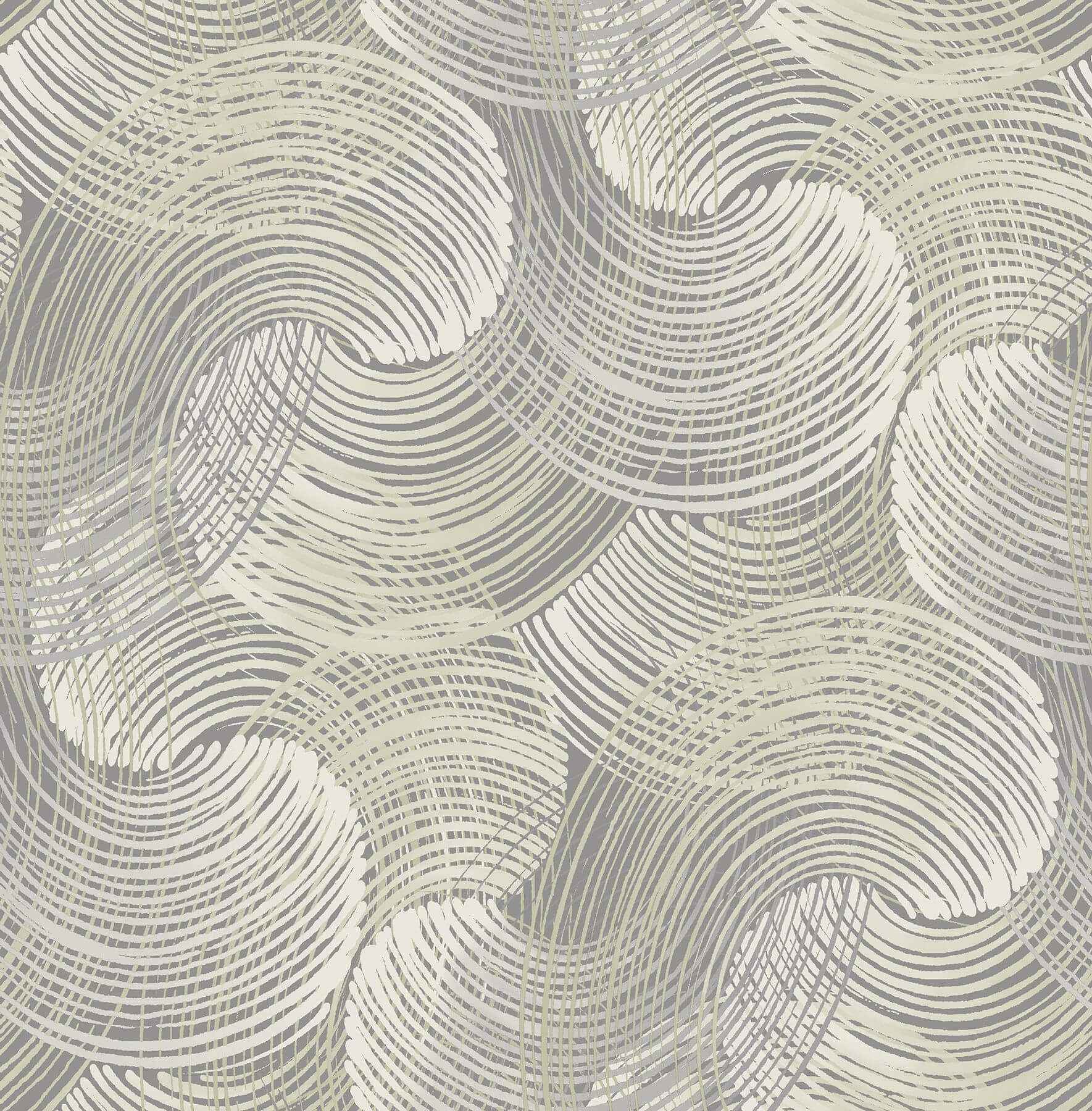Karson Grey Swirling Geometric Wallpaper - York Wallcoverings - 2964-25906 - York Wallcoverings Wallpaper