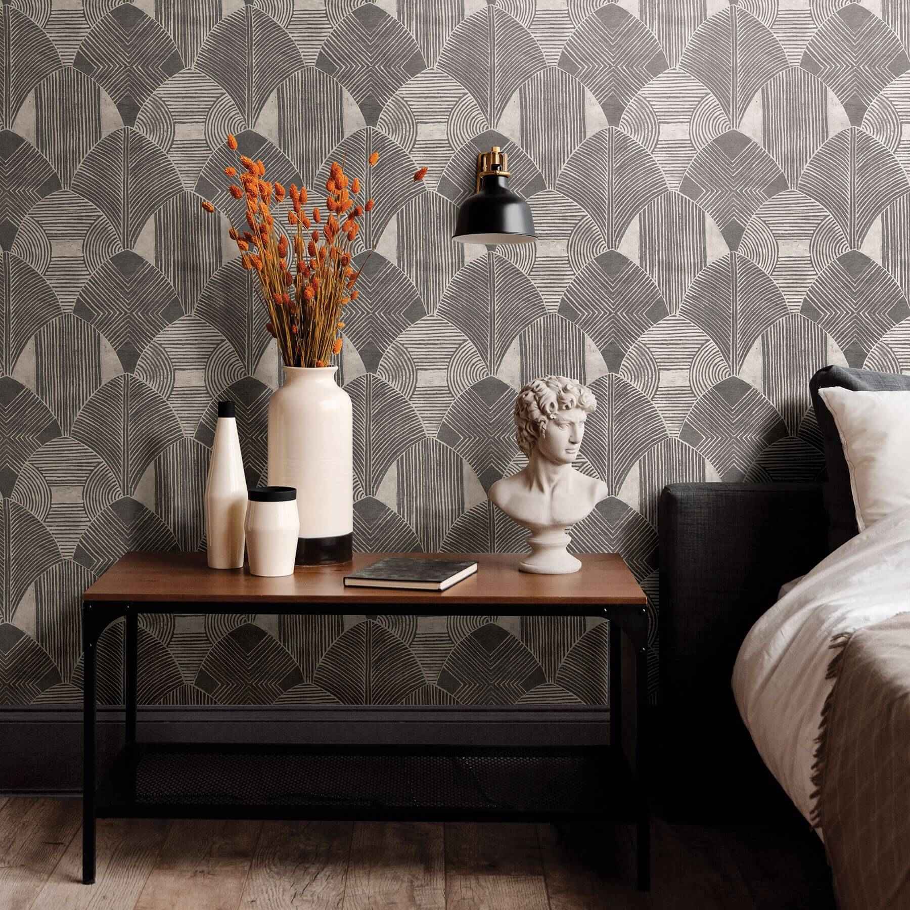 Westport Charcoal Geometric Wallpaper - York Wallcoverings - 2964-25928 - York Wallcoverings Wallpaper