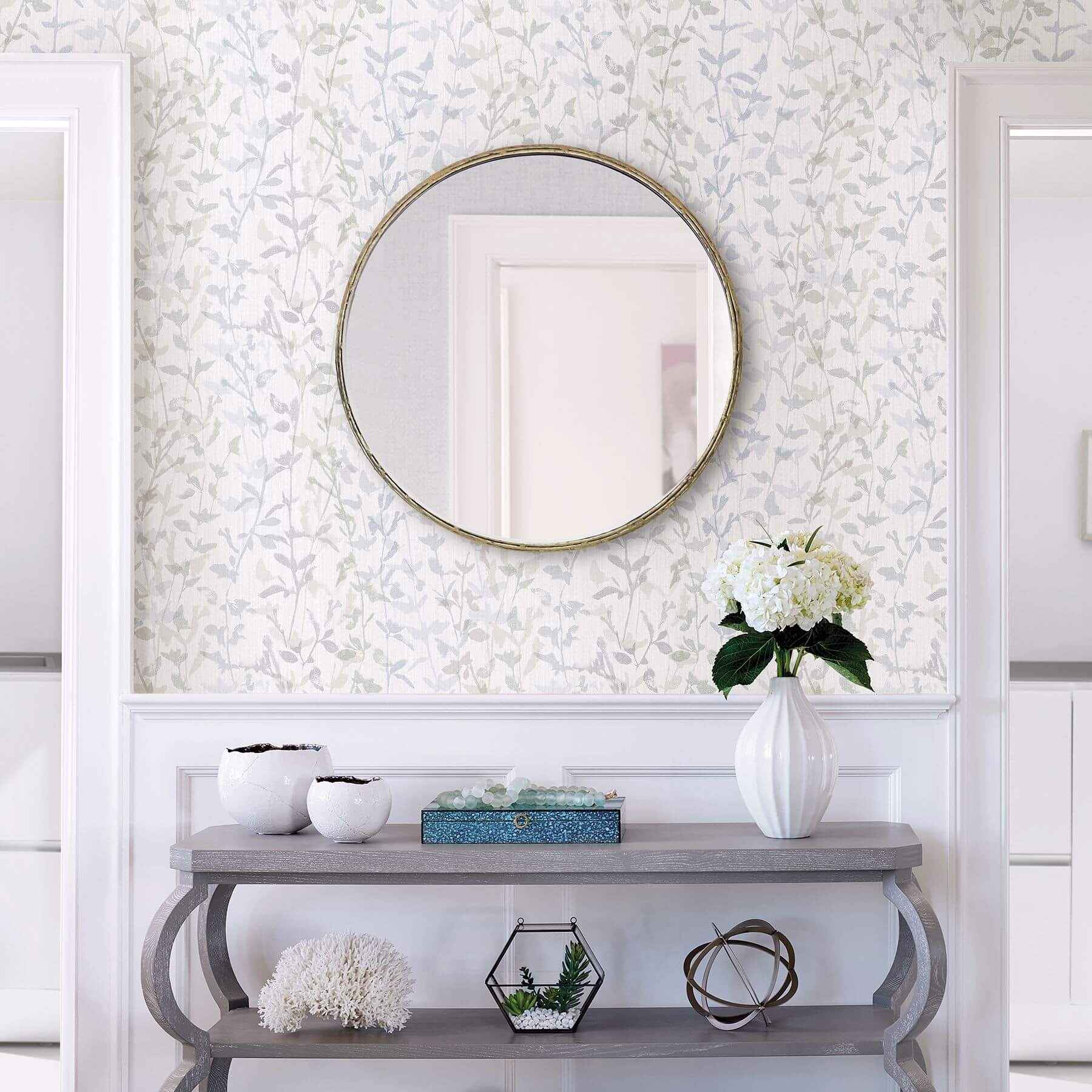 Thea Grey Floral Trail Wallpaper - York Wallcoverings - 2964-25935 - York Wallcoverings Wallpaper