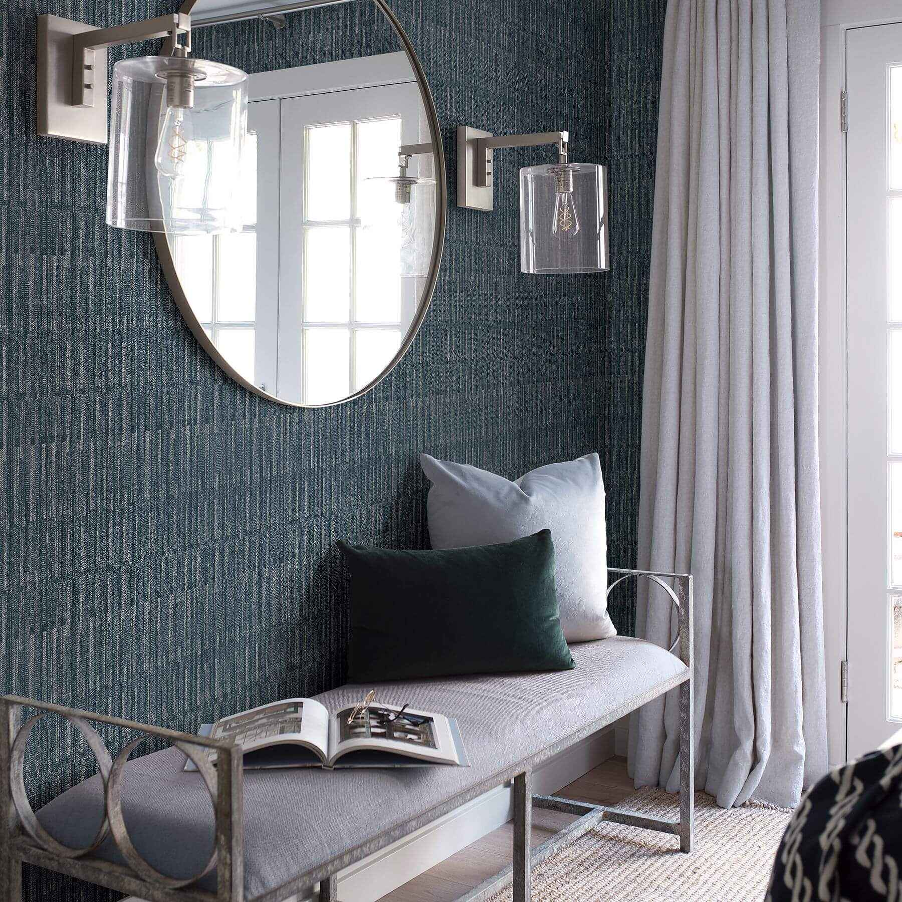 Brixton Indigo Texture Wallpaper - York Wallcoverings - 2964-25945 - York Wallcoverings Wallpaper