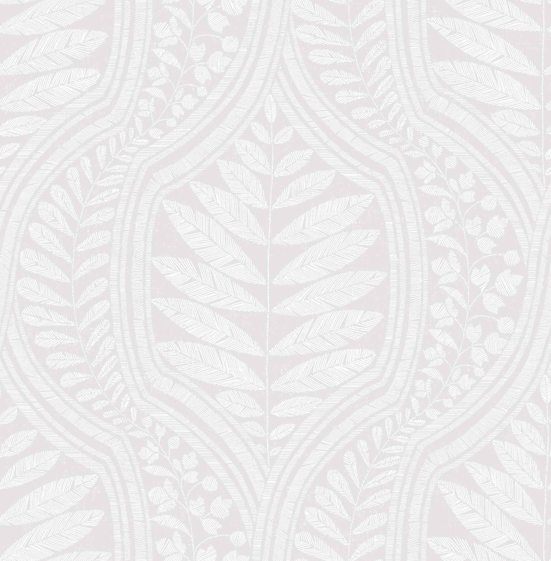 Juno Light Grey Grey Ogee Wallpaper - York Wallcoverings - 2964-25948 - York Wallcoverings Wallpaper