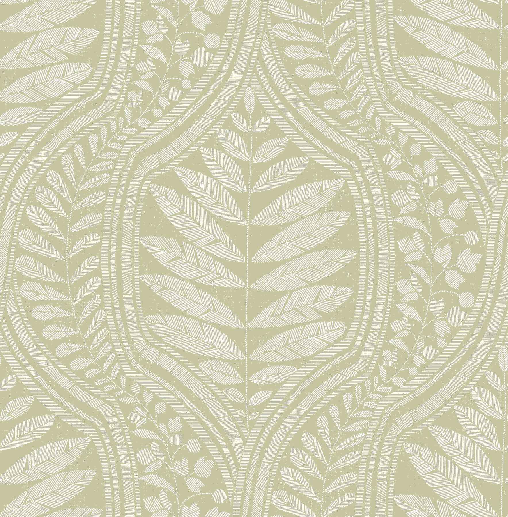 Juno Green Ogee Wallpaper - York Wallcoverings - 2964-25952 - York Wallcoverings Wallpaper