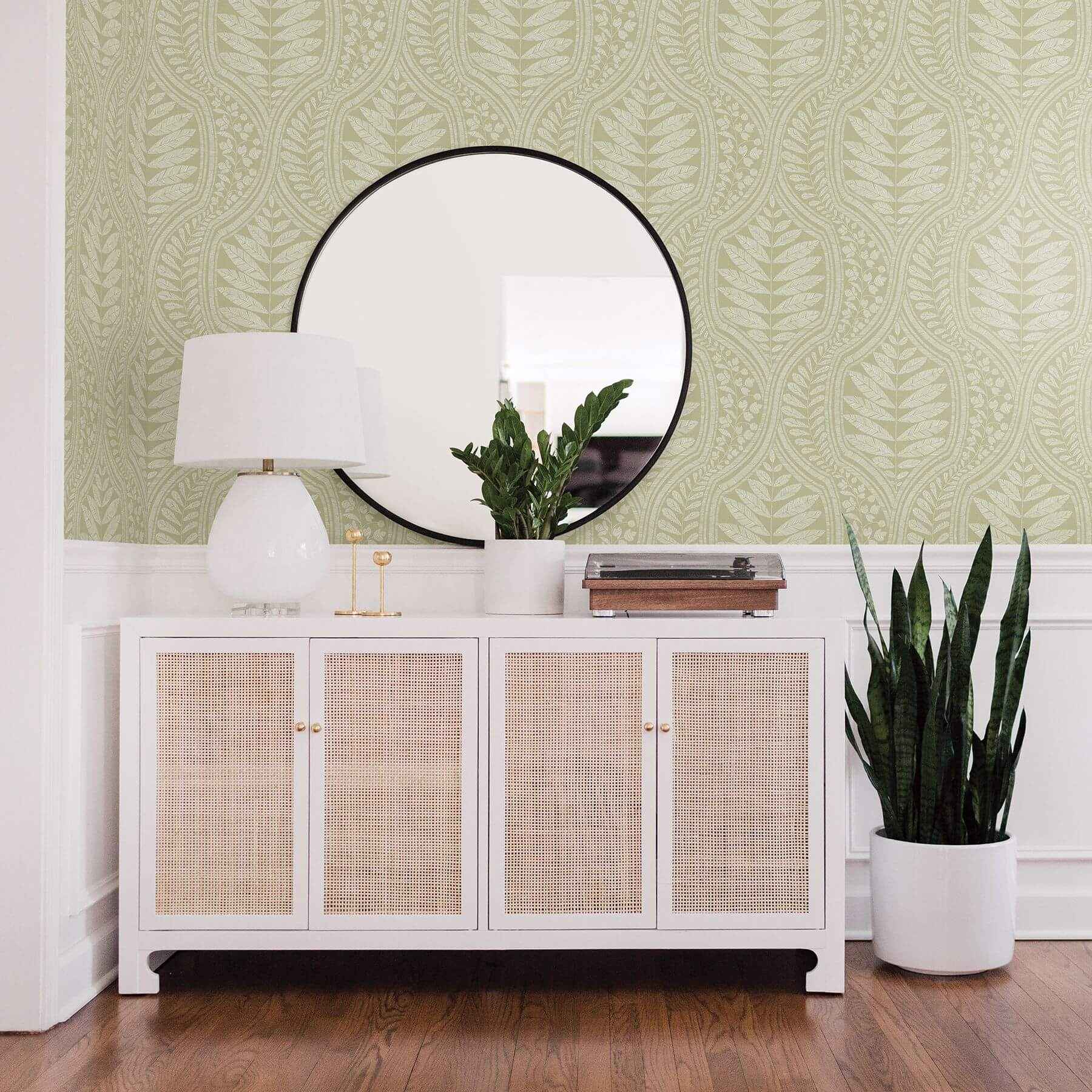 Juno Green Ogee Wallpaper - York Wallcoverings - 2964-25952 - York Wallcoverings Wallpaper