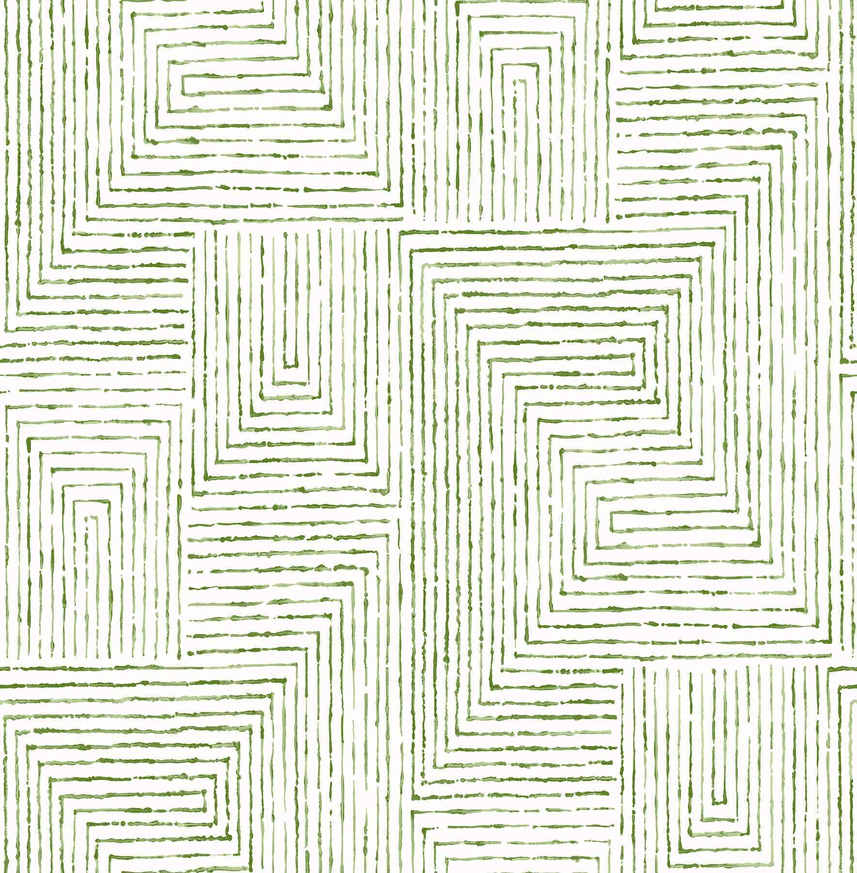 Merritt Green Geometric Wallpaper - York Wallcoverings - 2964-25954 - York Wallcoverings Wallpaper