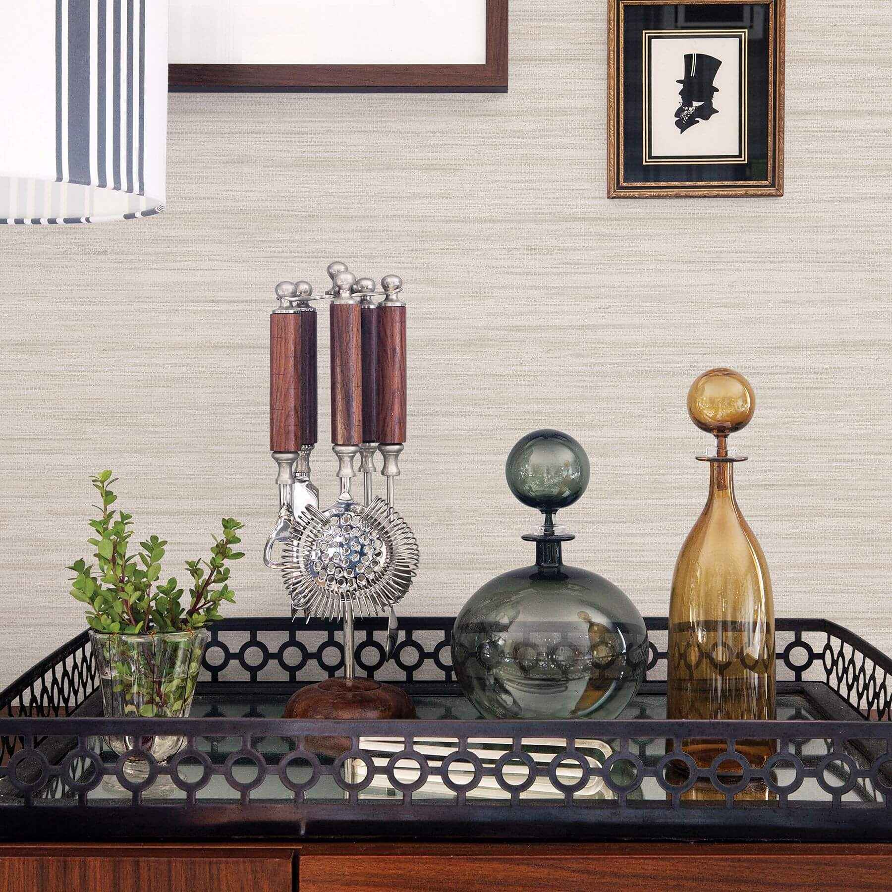 Barnaby Off White Faux Grasscloth Wallpaper - York Wallcoverings - 2964-25962 - York Wallcoverings Wallpaper