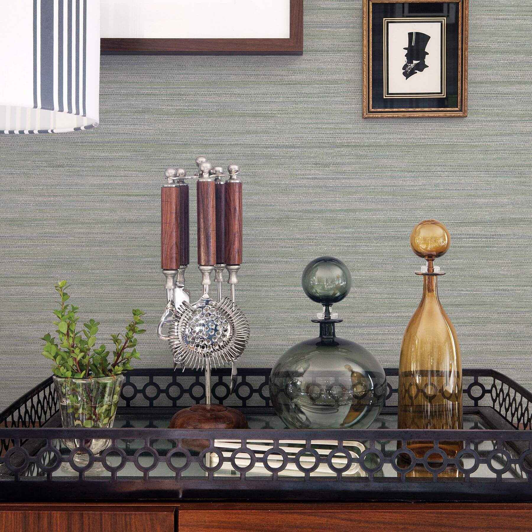 Barnaby Sage Faux Grasscloth Wallpaper - York Wallcoverings - 2964-25964 - York Wallcoverings Wallpaper