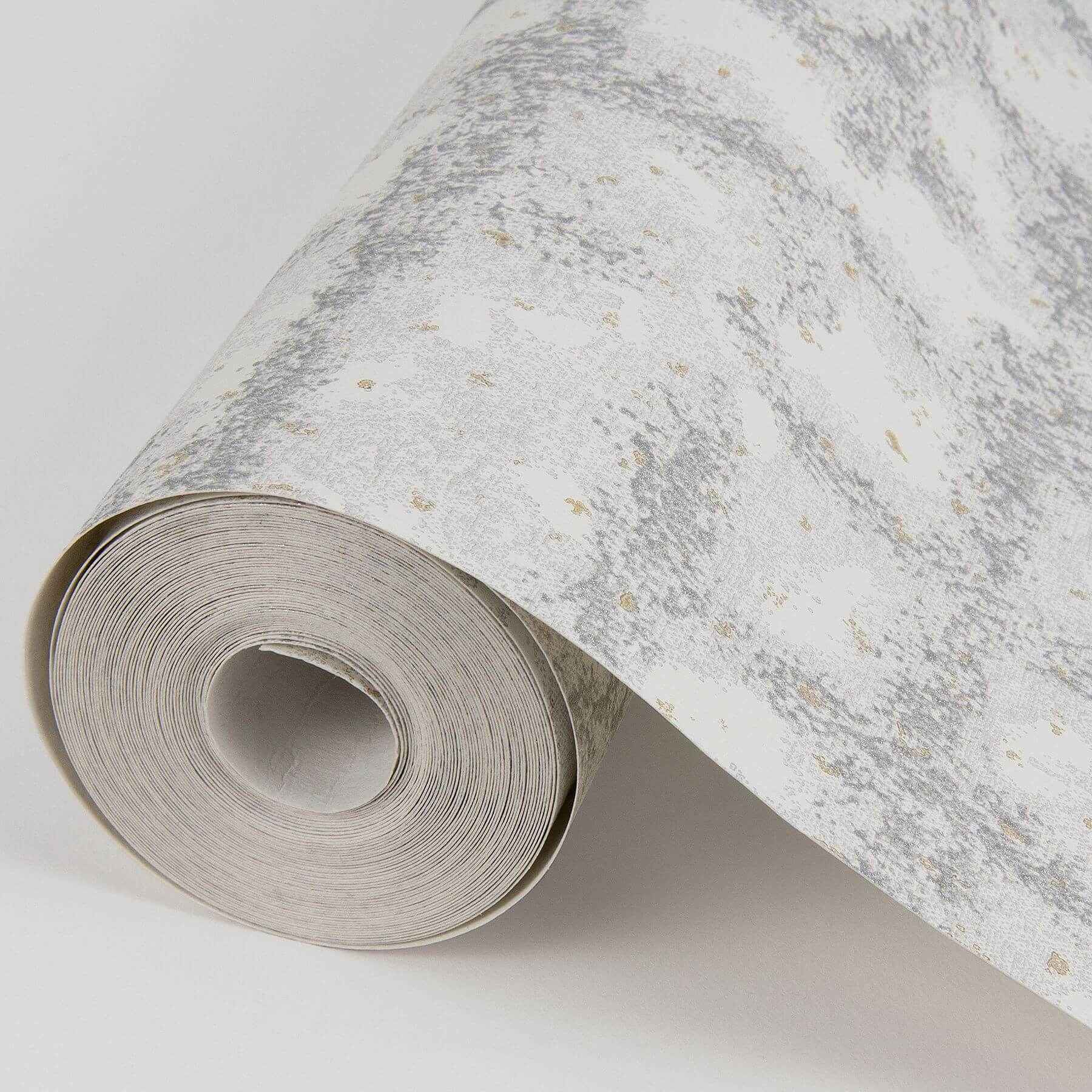 Shea Light Grey Distressed Geometric Wallpaper - York Wallcoverings - 2964-87348 - York Wallcoverings Wallpaper