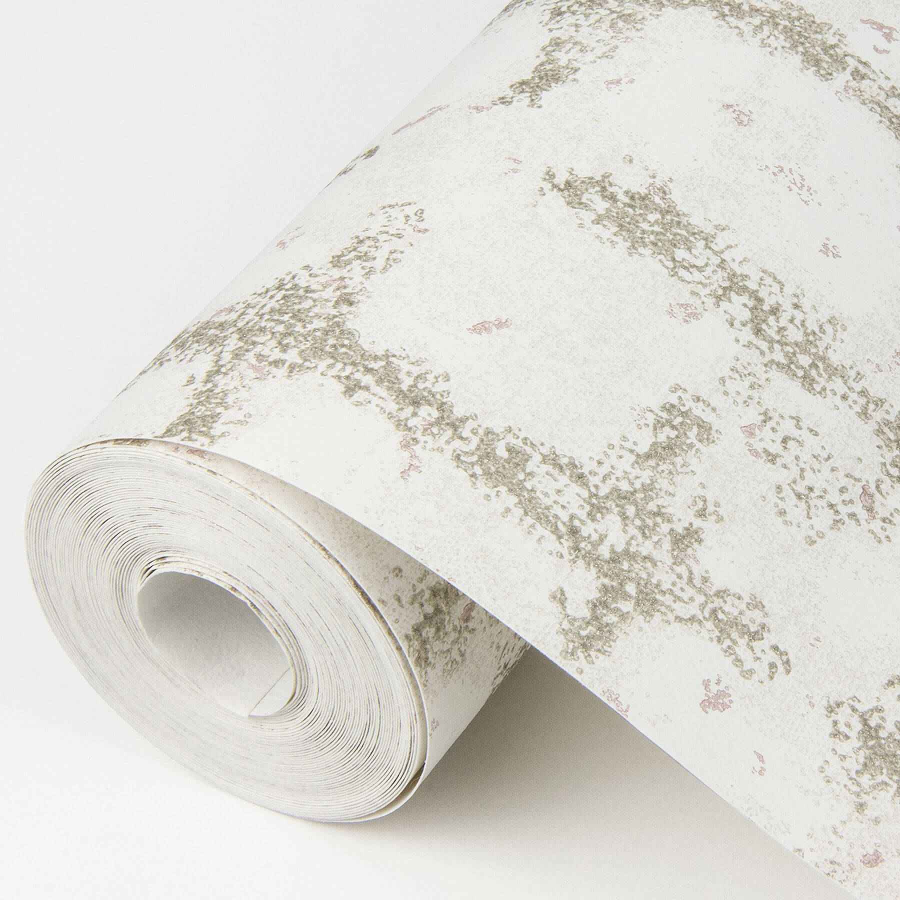 Shea Gold Distressed Geometric Wallpaper - York Wallcoverings - 2964-87350 - York Wallcoverings Wallpaper