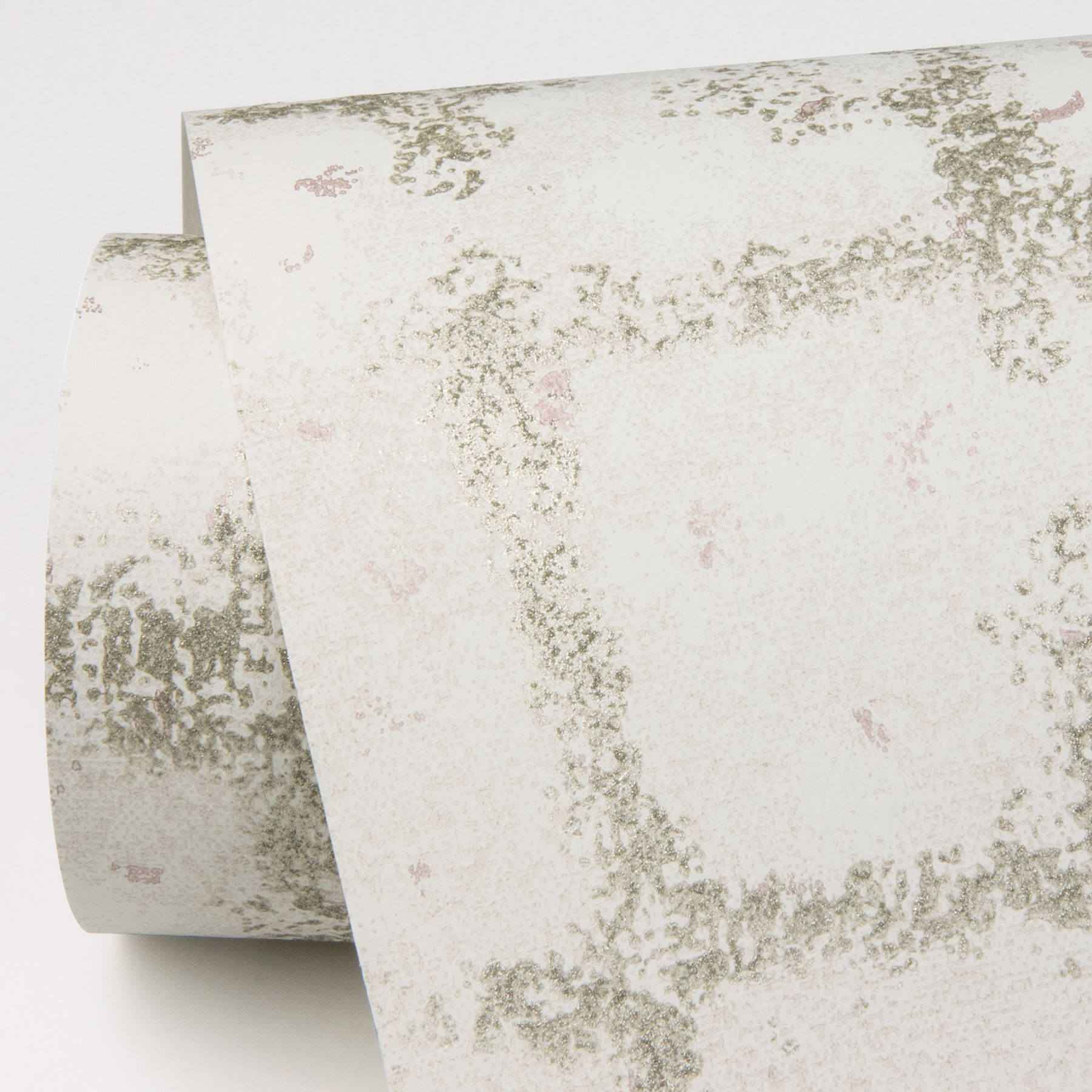 Shea Gold Distressed Geometric Wallpaper - York Wallcoverings - 2964-87350 - York Wallcoverings Wallpaper
