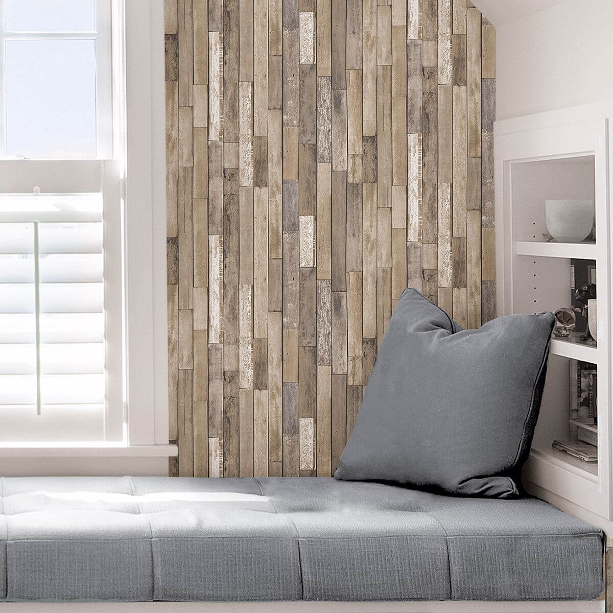 weathered-plank-barn-peel-stick-wallpaper-york-wallcoverings-nh3057 - York Wallcoverings Wallpaper