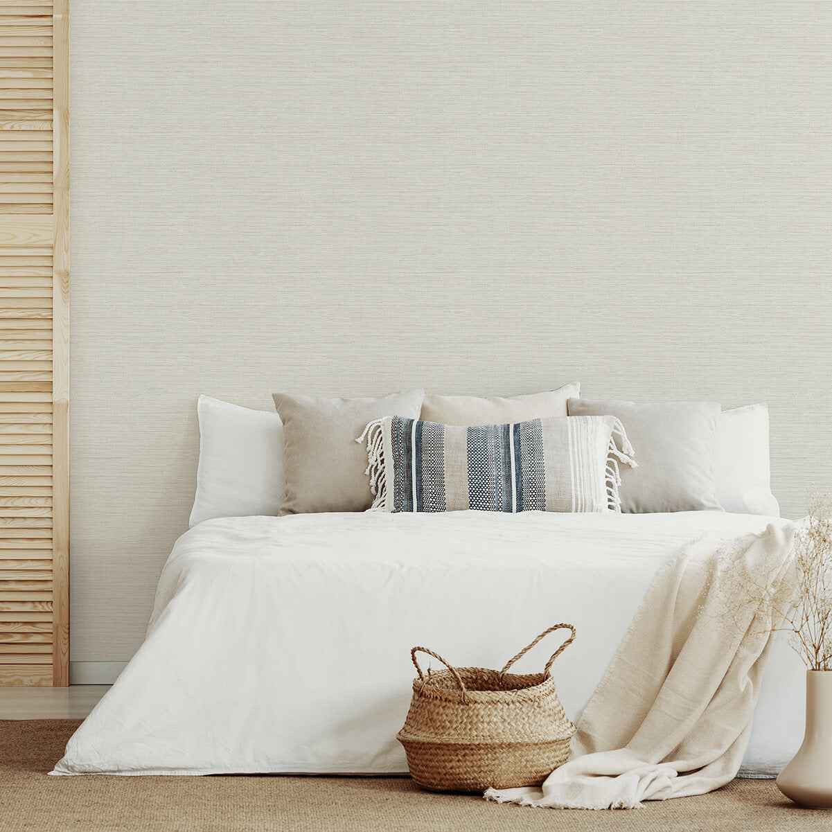Agave Light Grey Imitation Grasscloth Wallpaper - York Wallcoverings - 2969-24281 - York Wallcoverings Wallpaper