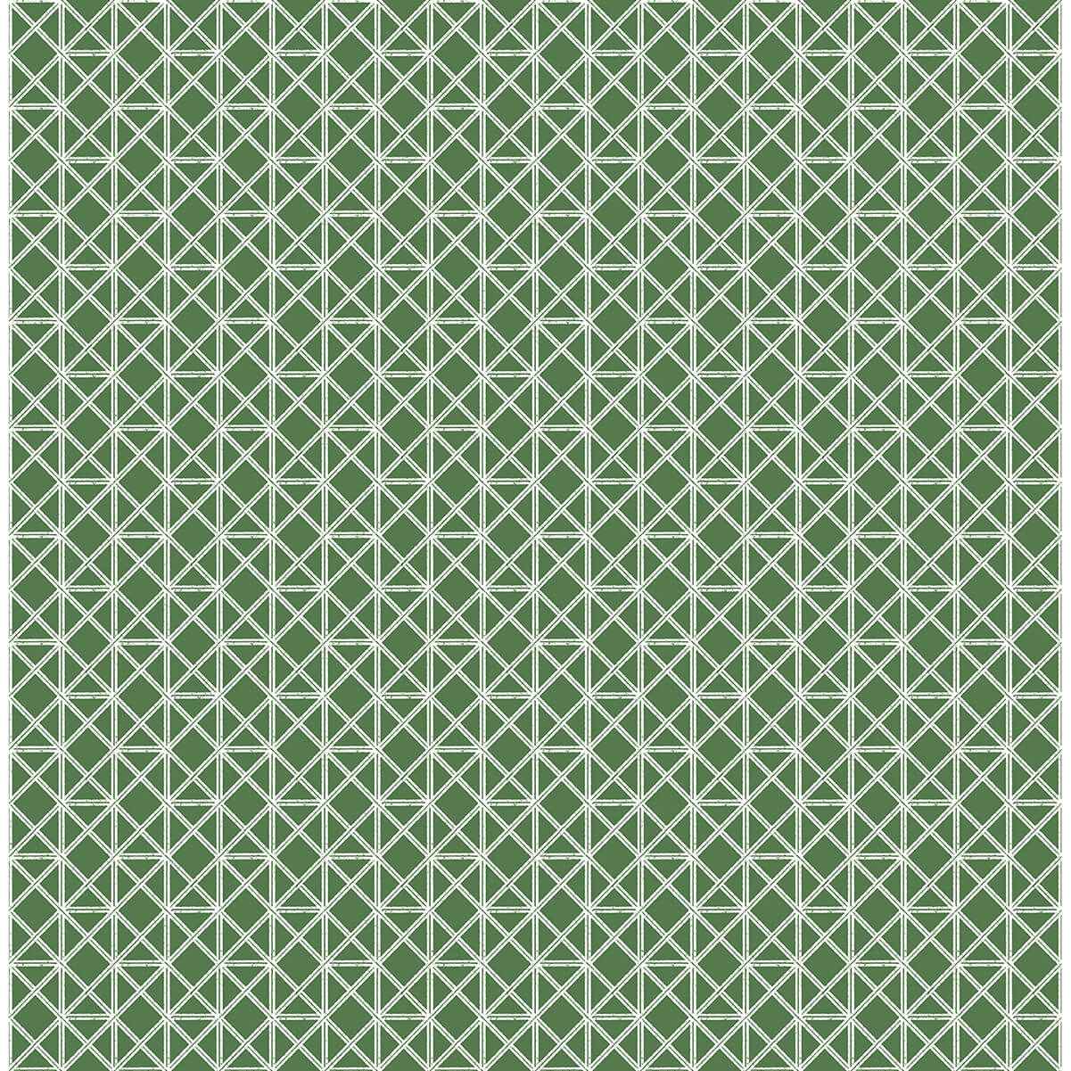Lisbeth Green Geometric Lattice Wallpaper - York Wallcoverings - 2969-26001 - York Wallcoverings Wallpaper