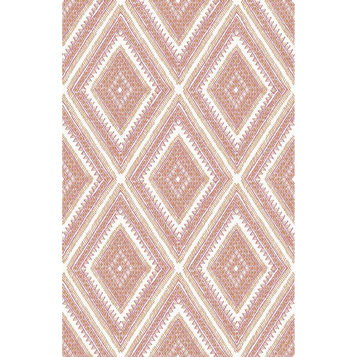 Zaya Orange Tribal Diamonds Wallpaper - York Wallcoverings - 2969-26015 - York Wallcoverings Wallpaper