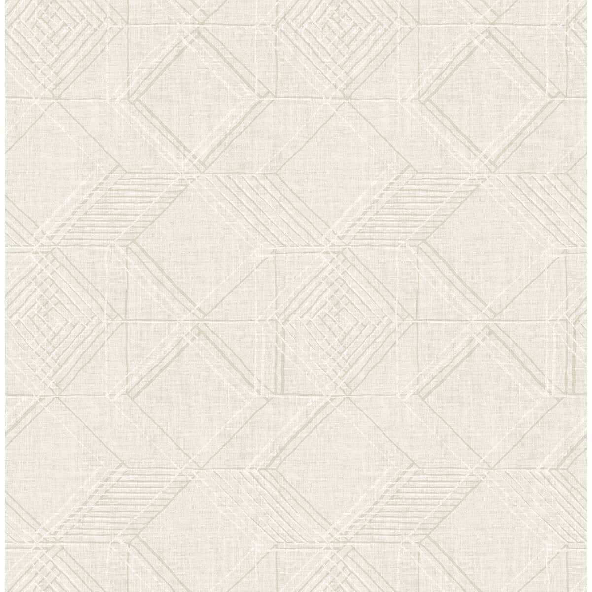Moki Off White Lattice Geometric Wallpaper - York Wallcoverings - 2969-26019 - York Wallcoverings Wallpaper