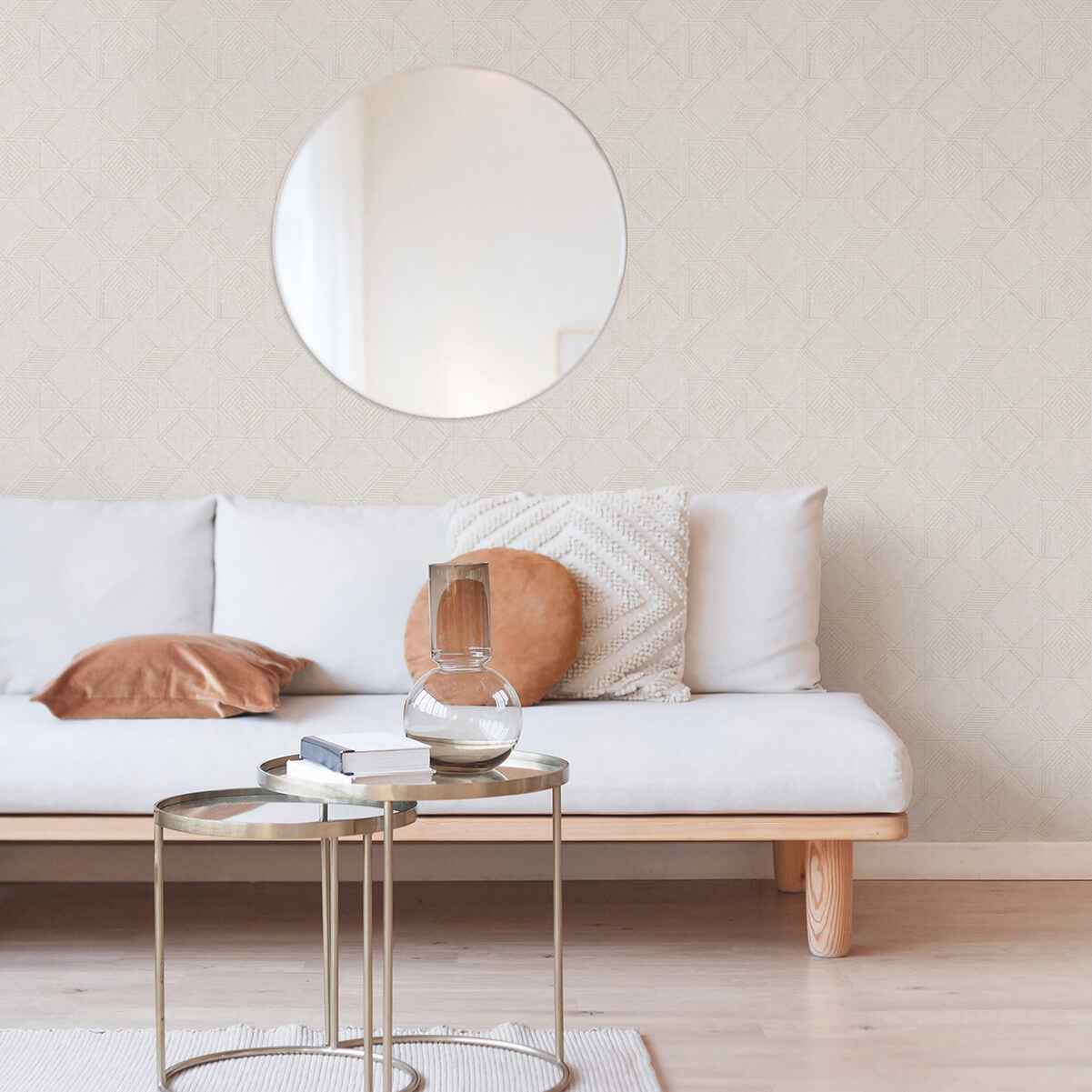 Moki Off White Lattice Geometric Wallpaper - York Wallcoverings - 2969-26019 - York Wallcoverings Wallpaper