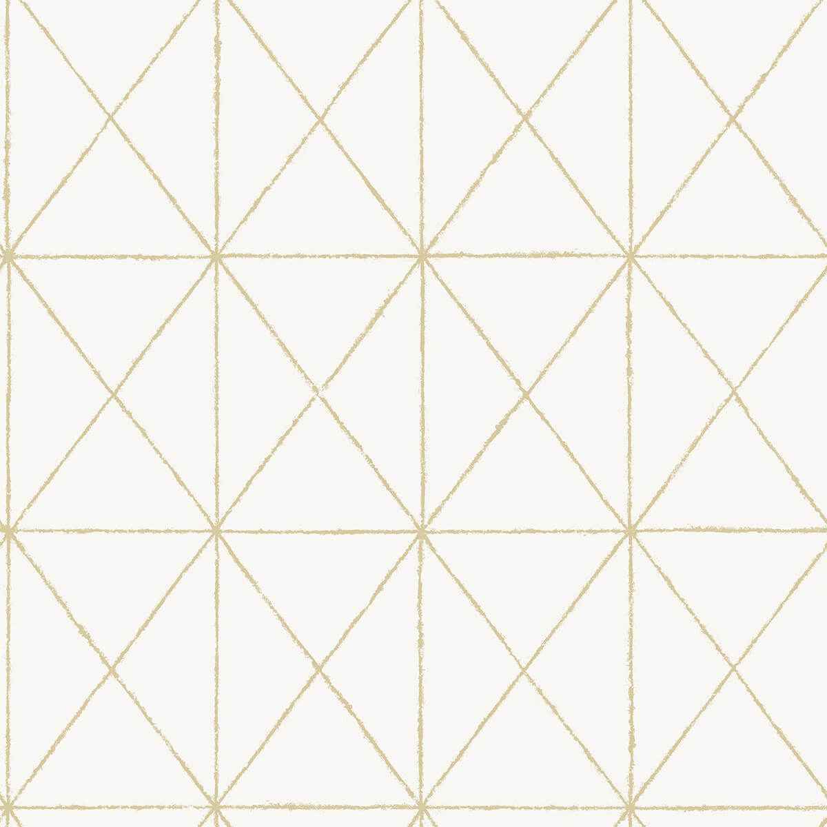 White Gold Get in Line Peel and Stick Wallpaper - York Wallcoverings - NUS3577 - York Wallcoverings Wallpaper