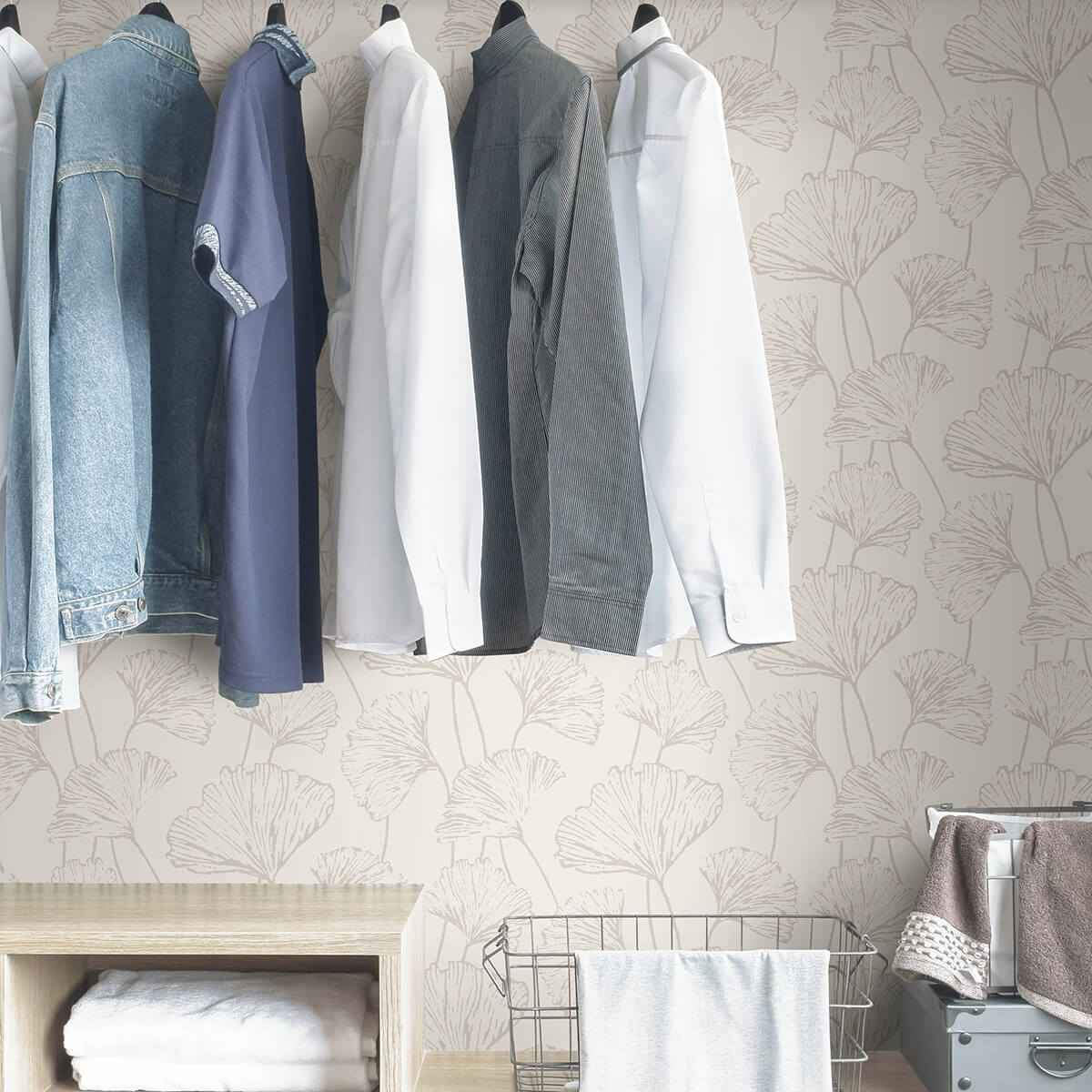 Silver Hikarigaoka Peel and Stick Wallpaper - York Wallcoverings - NUS3578 - York Wallcoverings Wallpaper