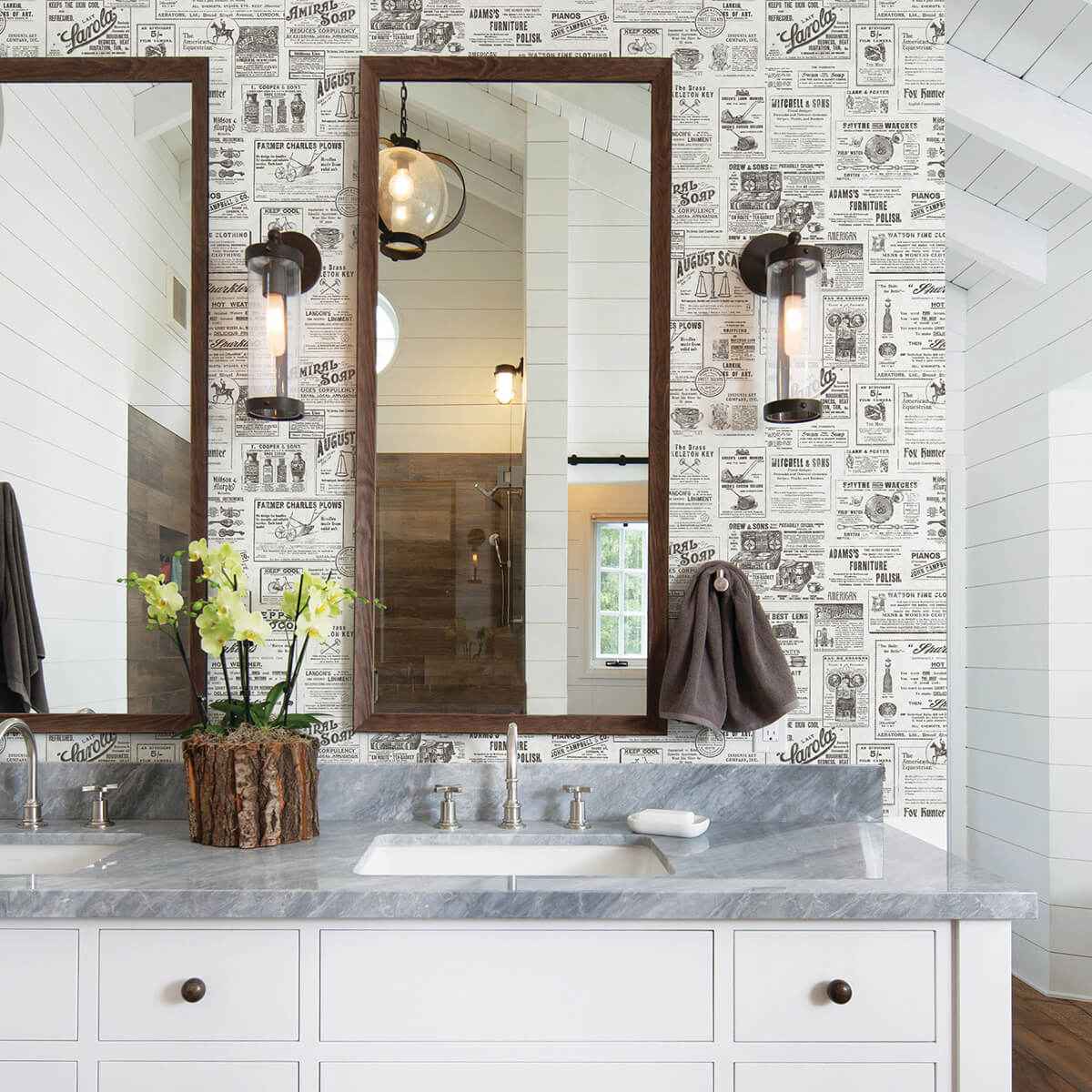 Charcoal Published Peel and Stick Wallpaper - York Wallcoverings - NUS3626 - York Wallcoverings Wallpaper