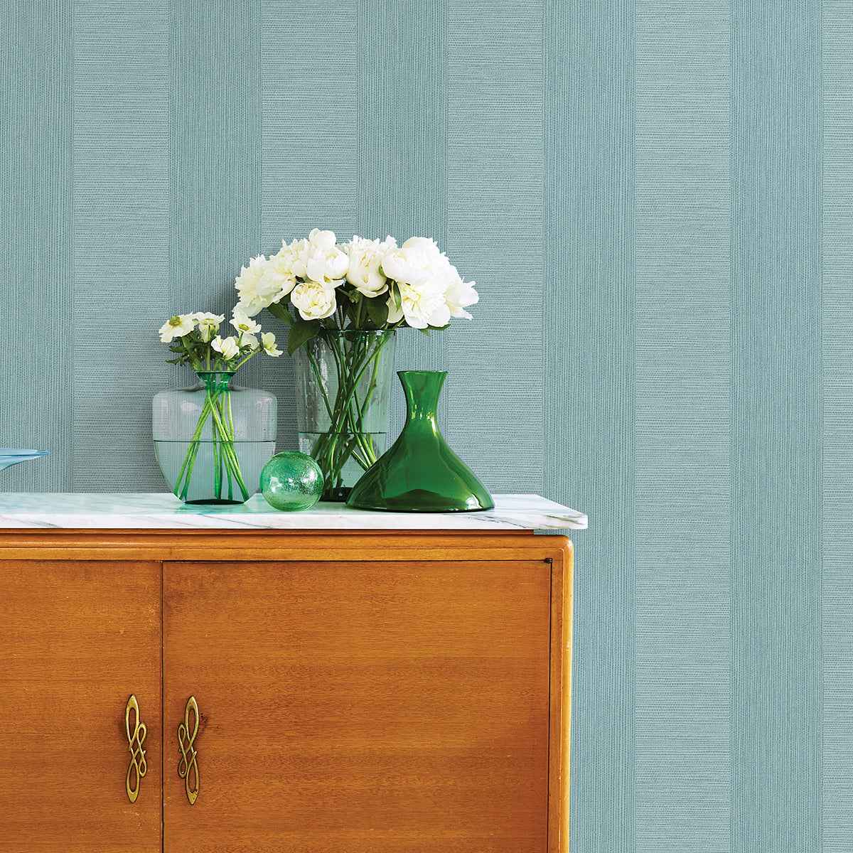 Intrepid Blue Textured Stripe Wallpaper - York Wallcoverings - 2896-25309 - York Wallcoverings Wallpaper