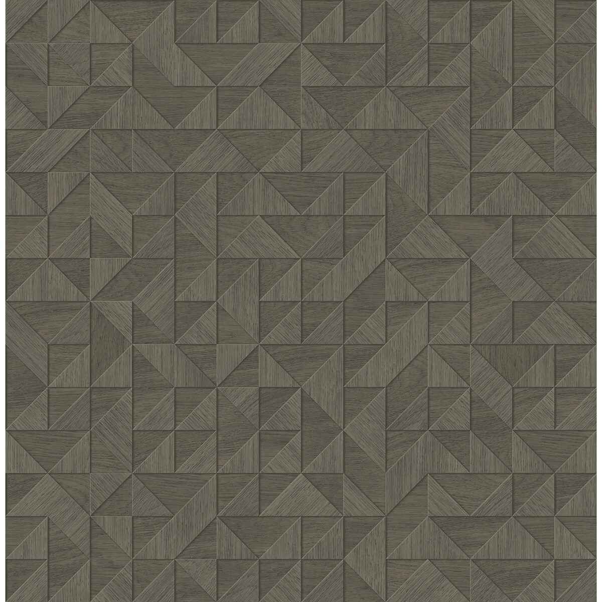 Gallerie Dark Grey Triangle Geometric Wallpaper - York Wallcoverings - 2896-25327 - York Wallcoverings Wallpaper