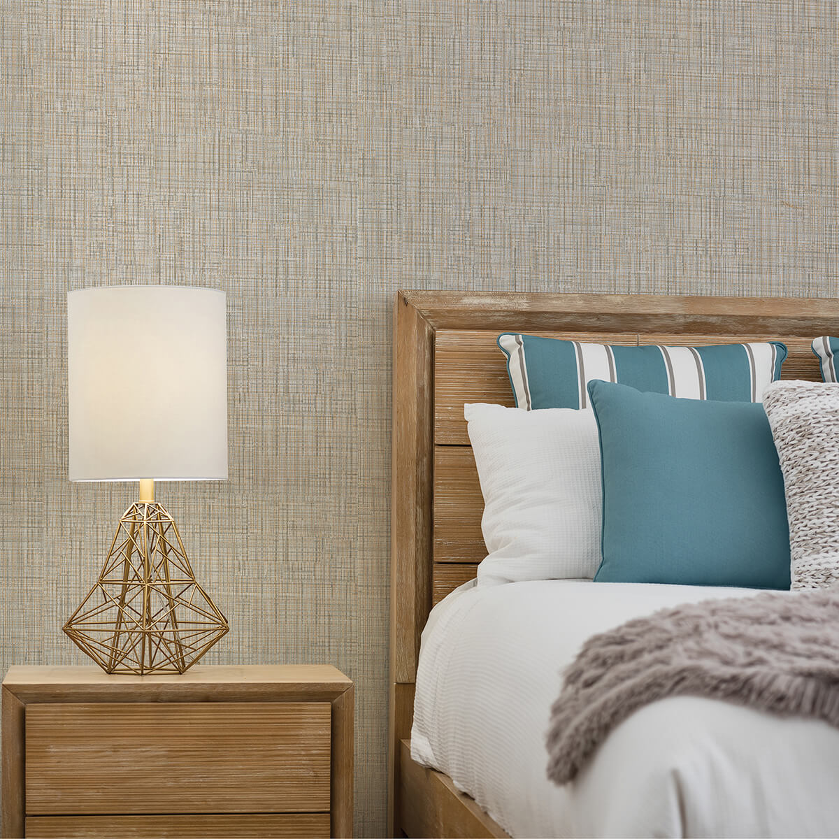 Tartan Wheat Distressed Texture Wallpaper - York Wallcoverings - 2945-2753 - York Wallcoverings Wallpaper