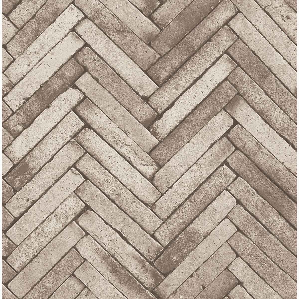 Ryon Taupe Diagonal Slate Wallpaper - York Wallcoverings - FD41230