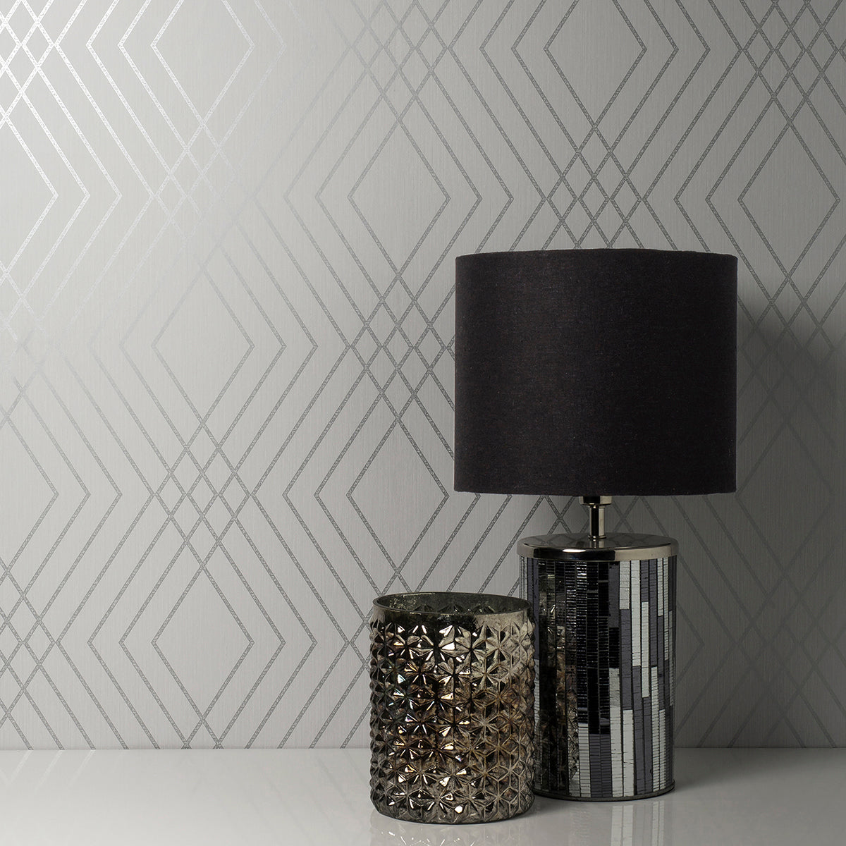 shard-silver-trellis-wallpaper-york-wallcoverings-fd42603 - York Wallcoverings Wallpaper