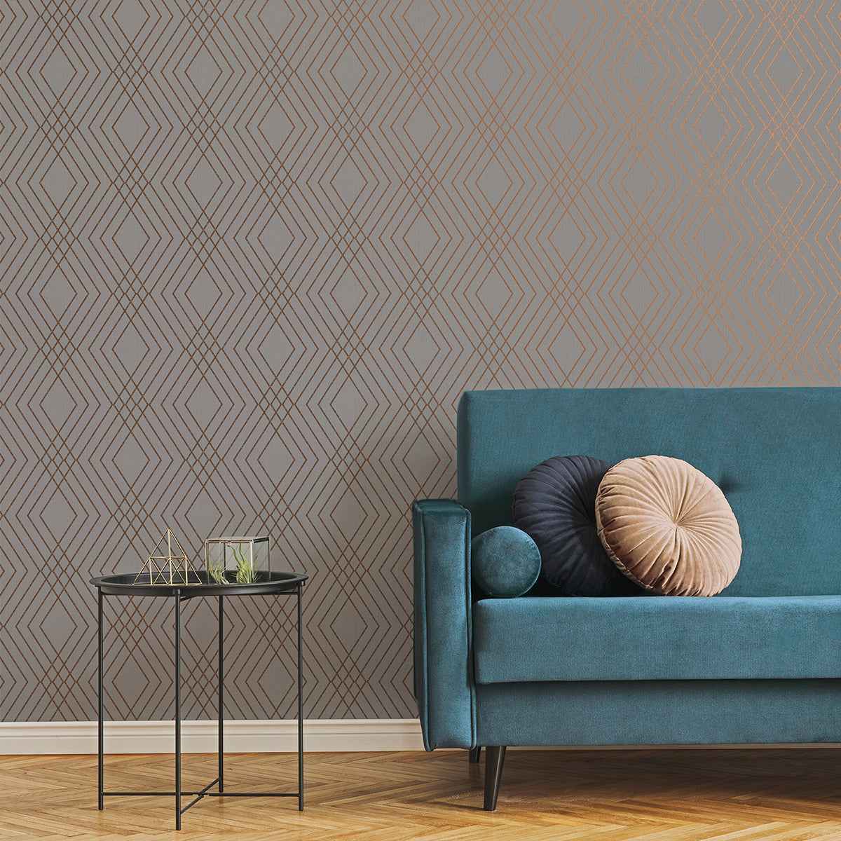 Shard Grey Trellis Wallpaper - York Wallcoverings - FD42604 - York Wallcoverings Wallpaper