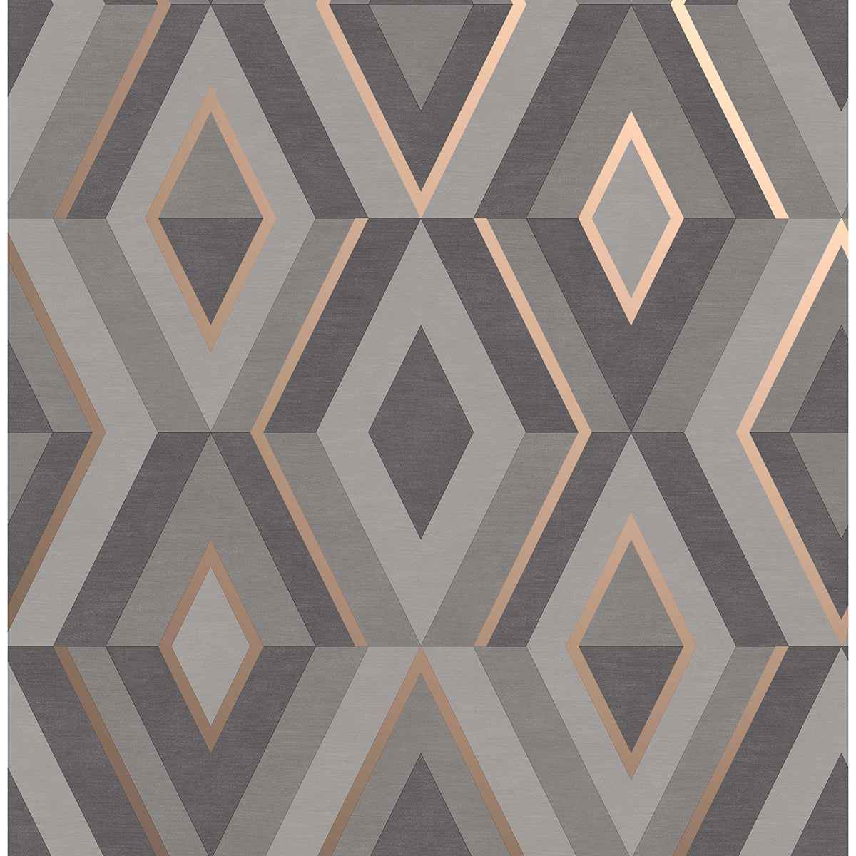 Shard Charcoal Geometric Wallpaper - York Wallcoverings - FD42607 - York Wallcoverings Wallpaper