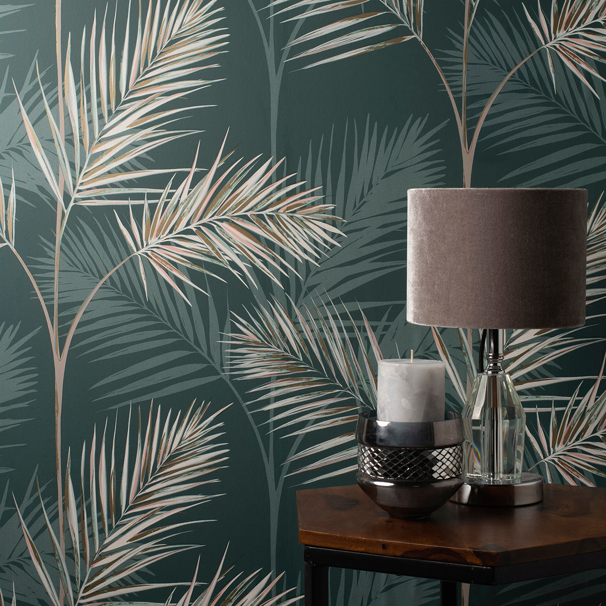south-beach-evergreen-fronds-wallpaper-york-wallcoverings-fd42679 - York Wallcoverings Wallpaper