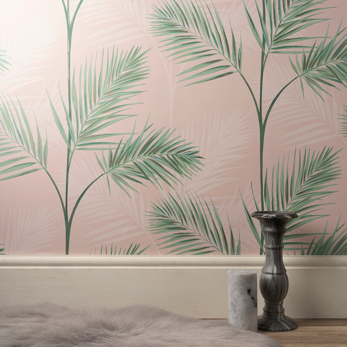 south-beach-blush-fronds-wallpaper-york-wallcoverings-fd42680 - York Wallcoverings Wallpaper
