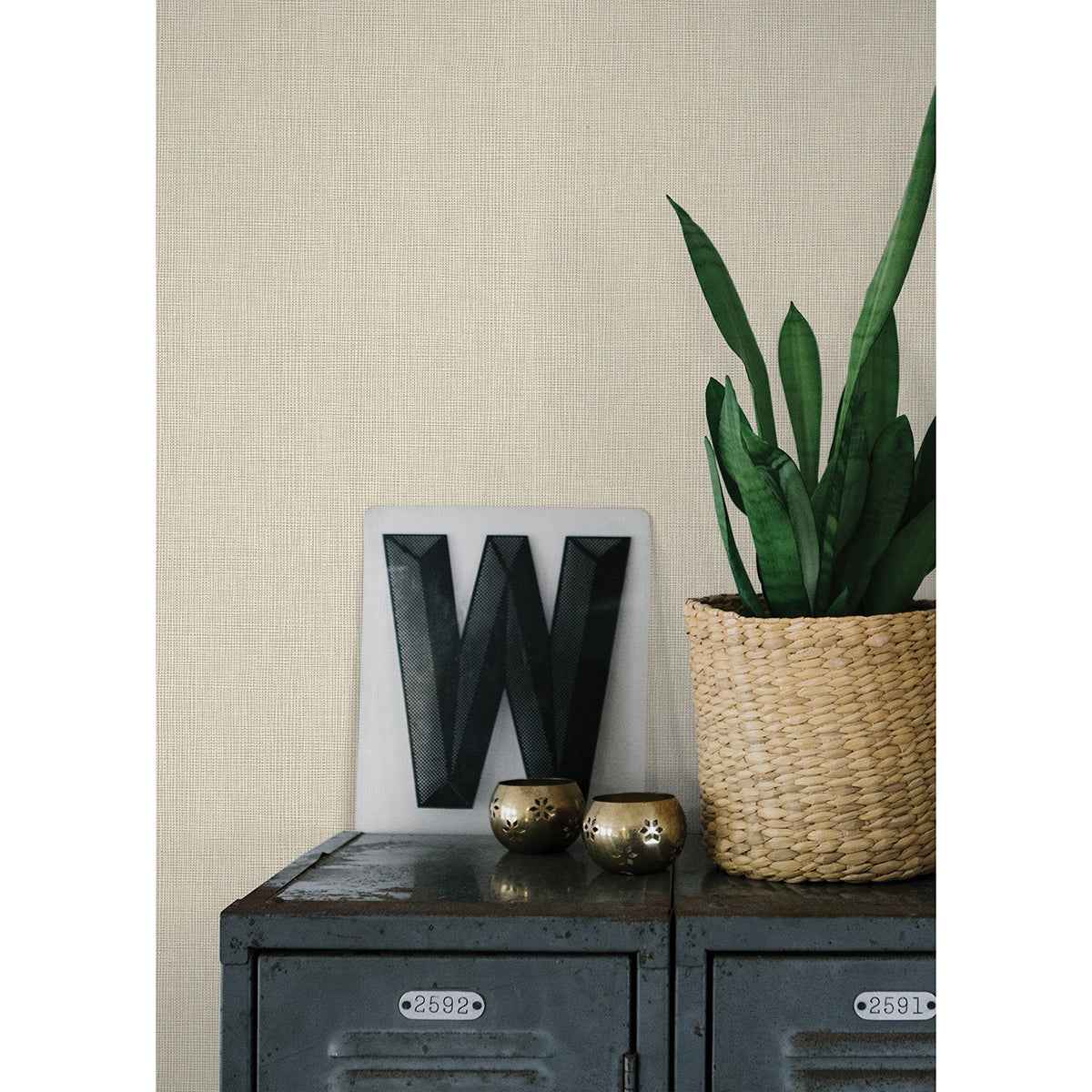 Seaton Bone Linen Texture Wallpaper - York Wallcoverings - 4015-36976-6 - York Wallcoverings Wallpaper