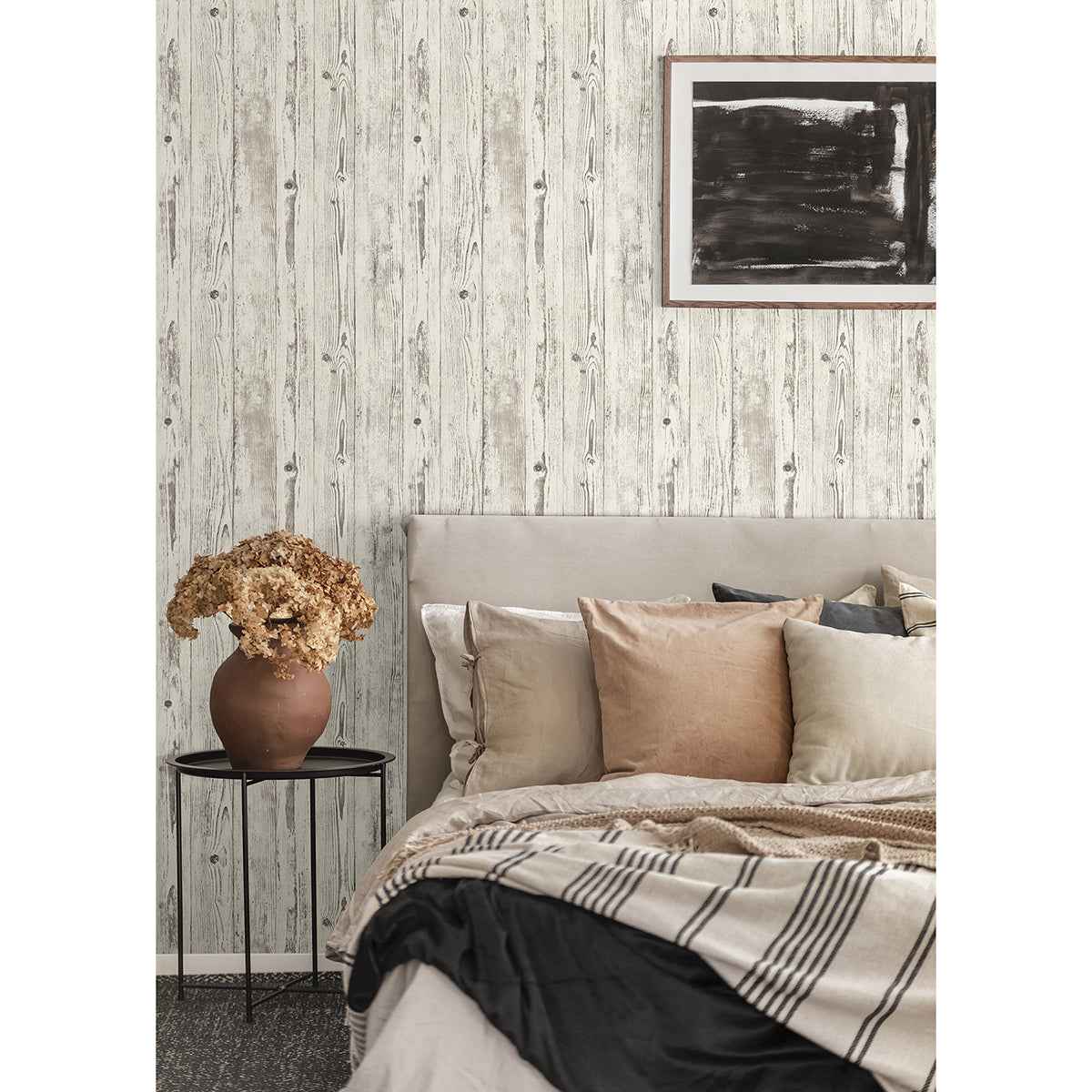 Albright White Weathered Oak Panels Wallpaper - York Wallcoverings - 4015-427301 - York Wallcoverings Wallpaper