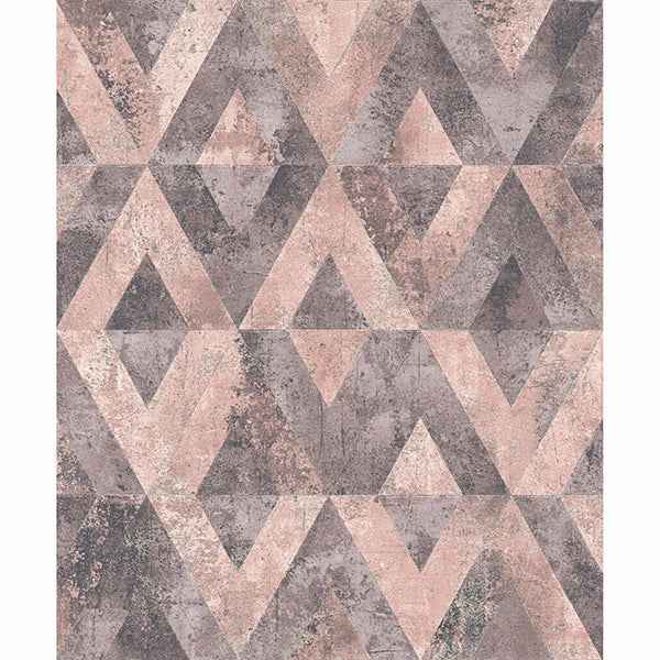 Shikhar Raspberry Geometric Wallpaper - York Wallcoverings - RH535532